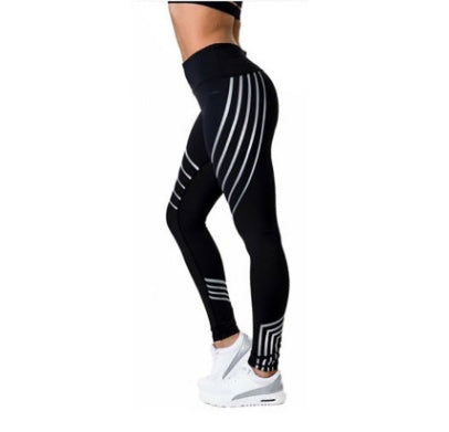 Leggings da allenamento donna Fitness autunnali invernali luminosi