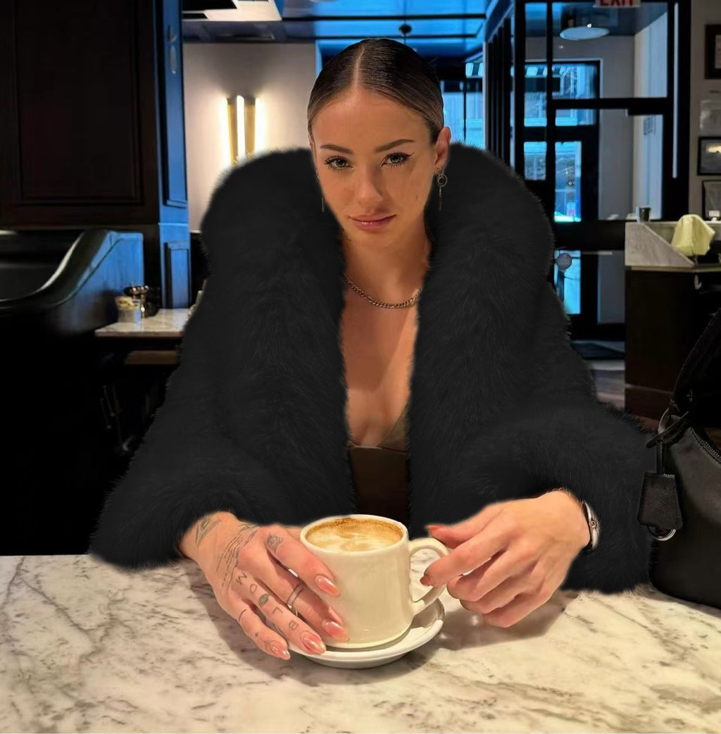 Cappotto di pelliccia sintetica da donna